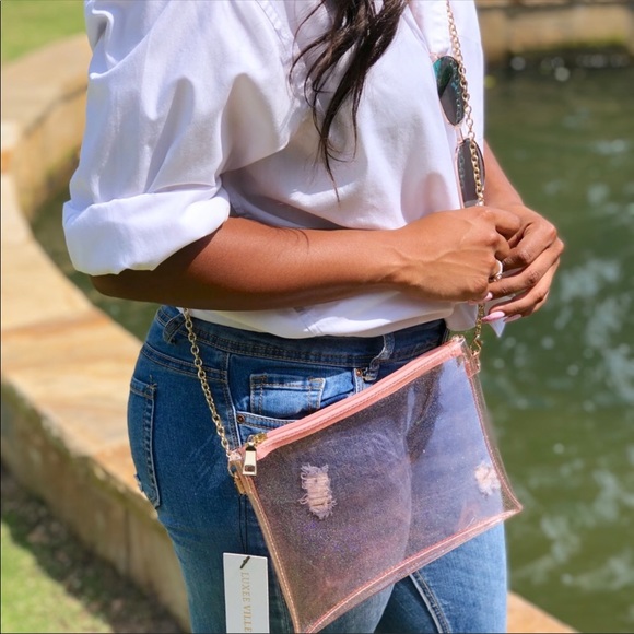 LUXEE VILLE Stacy Pink Transparent Shoulder Bag - Picture 2 of 8